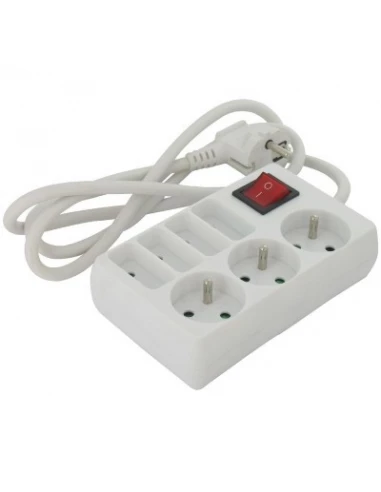 Bloc multiprise 7 prises 3 x 2p+t + 4 x 2p