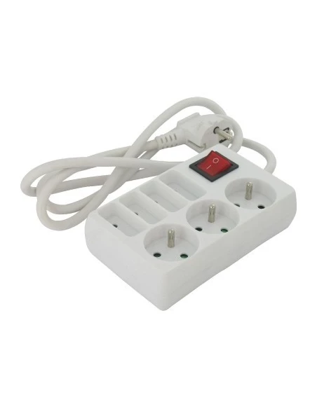 Bloc multiprise 7 prises 3 x 2p+t + 4 x 2p