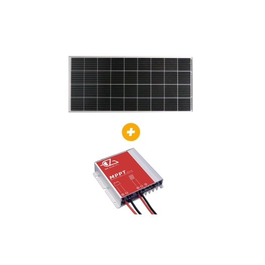 pack panneau solaire e-ssential + régulateur mppt panneau 90w / régulateur 10a - eza