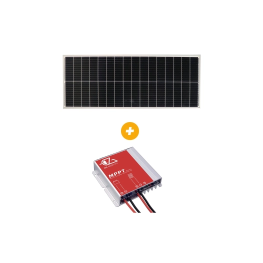 pack panneau solaire e-ssential + régulateur mppt panneau 110w / régulateur 10a - eza