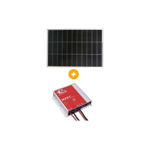 pack panneau solaire e-ssential + régulateur mppt panneau 130w / régulateur 10a - eza