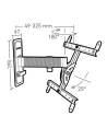 EXO 400TW2 support mural aluminium inclinable et orientable - Déport 325 mm - 1 bras - ERARD