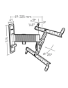 EXO 600TW2 support mural aluminium inclinable et orientable - Déport 325 mm - 1 bras - ERARD