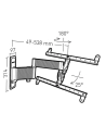EXO 600TW3 support mural aluminium inclinable et orientable - Déport 538 mm - 2 bras - ERARD