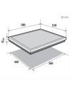 VITROCERAMIQUE-3 zones QuickLight dont 1 Ø 23 cm 2,3 kW-1 Minut-Cdes sens.-Noir - BRANDT