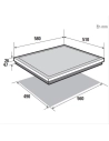 VITROCERAMIQUE-4 zones QuickLight dont 2x Ø 20 cm 1,8 kW-Cdes manettes lat.-Noir - BRANDT
