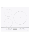 INDUCTION - 3 zones dont 1x Ø 28 cm 4 kW - 3 minuteurs - Barre alu - Blanc - SAUTER