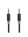 Câble audio stéréo 3.5 mm Mâle 3.5 mm Mâle Plaqué or 2.00 m Rond Anthracite Boite avec Fenêtre - NEDIS