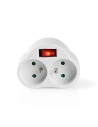 BLOC MURAL 2 PRISES Type E (CEE 7/6) AVEC INTERRUPTEUR 250 V AC 50 Hz Côté câble d'alimentation B: France / Type E - NEDIS