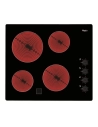 VITROCERAMIQUE-4 radiants dont 1x Ø 21 cm 2,1 kW-Cmdes manettes latérales-Noir - WHIRLPOOL
