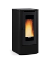 10 kW-Granulés-Trémie 30 kg-Porte fonte-Sortie air chaud frontale-Tlcde-Acier noir - NORDICA EXTRAFLAME