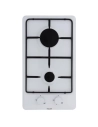 Domino 2 feux gaz - All.1 main - Thermocouple - Cdes frontales - Grille émaillée -L 29 cm - Blanc - GLEM