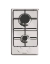 Domino 2 feux gaz - All.1 main - Thermocouple - Cdes frontales - Grille émaillée -L 29 cm - Inox - GLEM