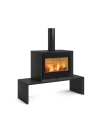 Banc noir pour poêle à bois DANTE - NORDICA