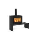 Banc noir pour poêle à bois DANTE - NORDICA