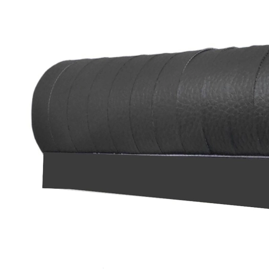 rideau de porte en similicuir 100 x 230 cm coloris gris - curtina4u