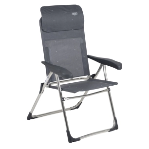 fauteuil classic compact gris avec appui-tête plat - crespo