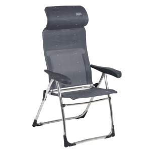 fauteuil classic ergonomic gris avec appui-tête - crespo