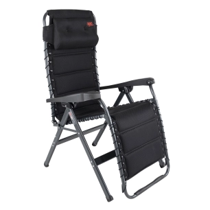 relax air deluxe gris avec repose-tête noir ap-232-ad - crespo