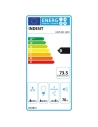 647 m3-3 vitesses-Cmdes mécaniques - Eclairage LED - Inclinée 80 cm - Verre noir - INDESIT