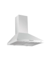 Hotte murale Pyramide 60 cm - 500 m³/h - 67 dB(A) vitesse maximale - Boutons poussoirs - 3 vitesses - Spots LED 2 x 4 W - GLEM
