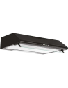 Hotte casquette 250 m3 - 3 vitesses - Filtres métal + charbon - Eclairage LED - 60 cm - Noir - GLEM