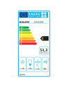 Hotte casquette 250 m3 - 3 vitesses - Filtres métal + charbon - Eclairage LED - 60 cm - Noir - GLEM
