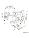 Support mural - Orientable 180° -Inclinable 20° - 19-43'' / 48-109 cm - 15 kg max 4,9 - VESA: 200 x 200 - Blanc - VOGEL'S