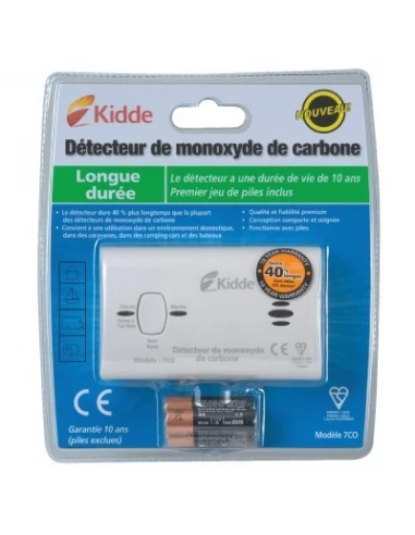 Détecteur de monoxyde de carbone 11,6 x 7,2 x 4