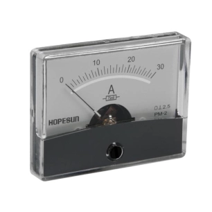 Amperemetre analogique de tableau 30a cc / 60 x 47mm