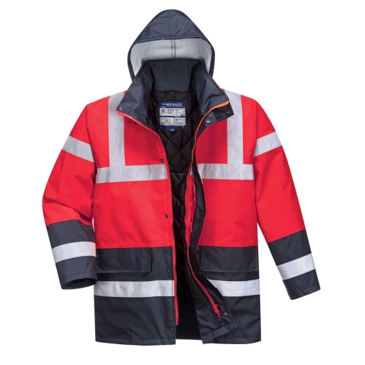 Parka Bicolore Traffic couleur : Rouge/Marine taille XXXL - PORTWEST