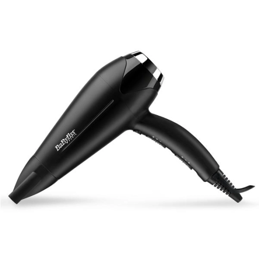 Sèche-cheveux Turbo Smooth -2200 W-6 vit./T°+ Air frais-Concent. 13 mm-Diffuseur 15cm-Noir - BABYLISS