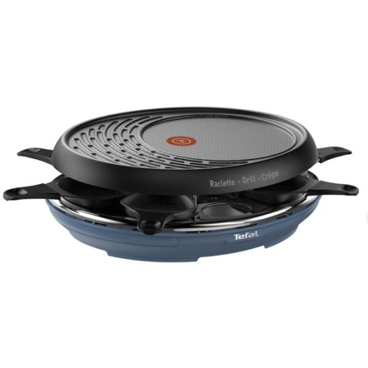 RACLETTE 8 PERS COLORMANIA GRILL CREPE BLEU ACIER - TEFAL