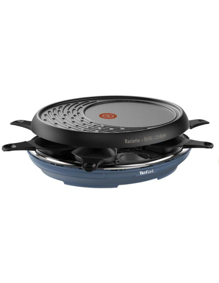 RACLETTE 8 PERS COLORMANIA GRILL CREPE BLEU ACIER - TEFAL