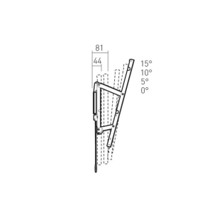 Support mural fixe INTEGRA600 - Ecrans: 40''/100''-PM: 120 Kg-VESA 100 x 600 - ERARD