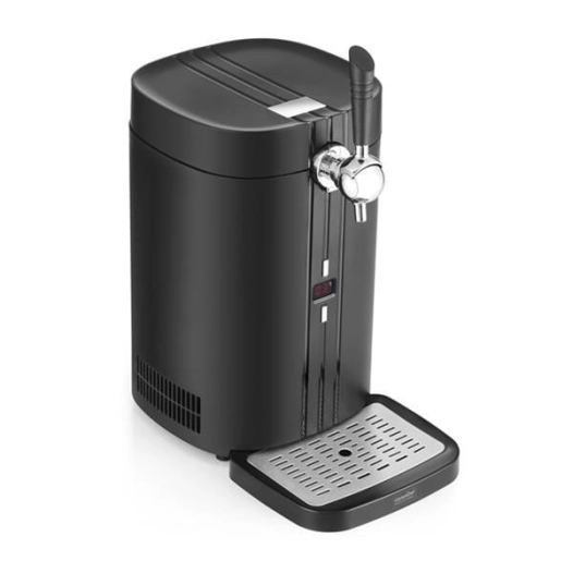 Machine à bière - Système bière pression pour fût 5 l - Température réglable-Inox noir - KITCHENCHEF