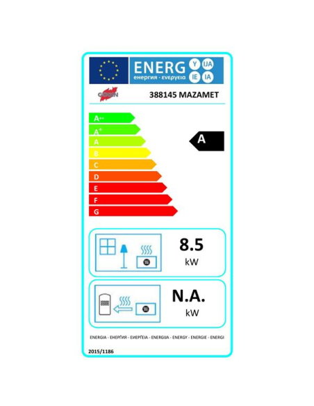 8,5 KW- Rdt:76,6% - B.33 cm-MAZAMET-Sur pied - Peint anthracite - GODIN