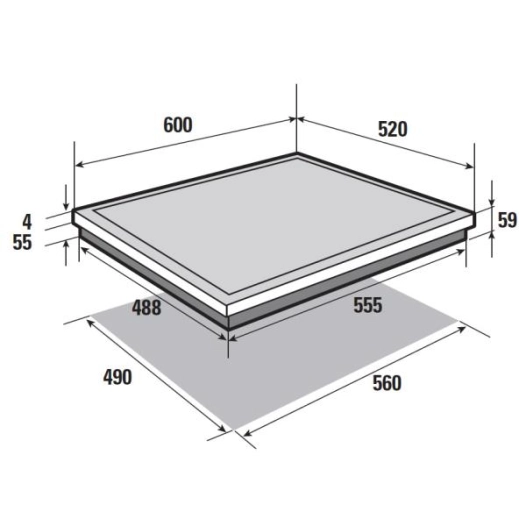TABLE DE CUISSON INDUCTION 60CM 3 FOYERS - SAUTER