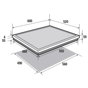 TABLE DE CUISSON INDUCTION 60CM 3 FOYERS - SAUTER