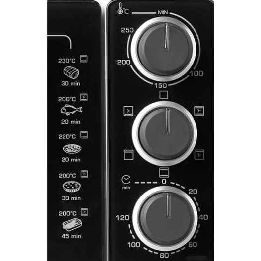 Mini four mécanique 21 L MF-1380 W-Chaleur tournante-Gril-TH-Minuterie-Blanc - BRANDT