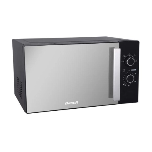 26 L 900 W-Mécanique-Minuterie-5 allures-Cavité Enamélite-Porte miroir-Noir - BRANDT