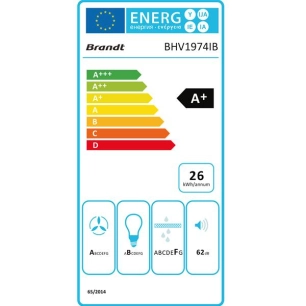 543 m3-3 vitesses-Cdes sens.-Périphérique-F. charbon-LED-Inclinée 90cm-Inox et verre noir - BRANDT