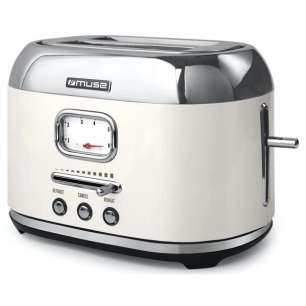 1000 W-2 fentes-TH-Décongélation-Réchauffage-Remontée haute-Crème inox - MUSE