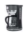 10 tasses-1000 W-Cadran rétro- Arrêt auto-Porte-filtre amovible-Gris inox - MUSE