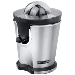Presse-agrumes - 160 W - 2 cônes - Filtre et bec verseur inox-Gris - MUSE