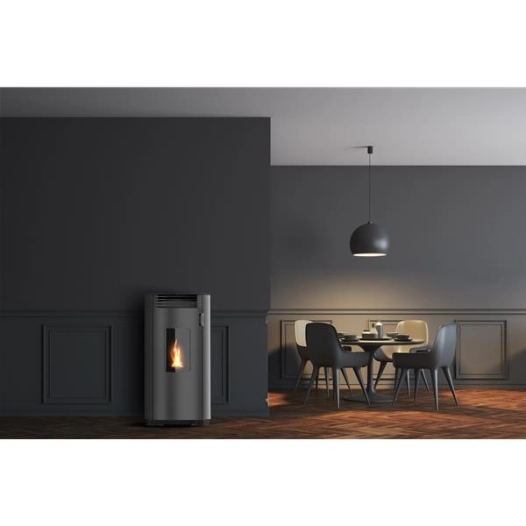 08 kW - Rdt:91,2 % - étanche - Sortie concentrique (CSTB) - Trémie 20 kg - Gris - SUPRA