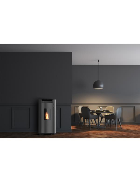 08 kW - Rdt:91,2 % - étanche - Sortie concentrique (CSTB) - Trémie 20 kg - Gris - SUPRA