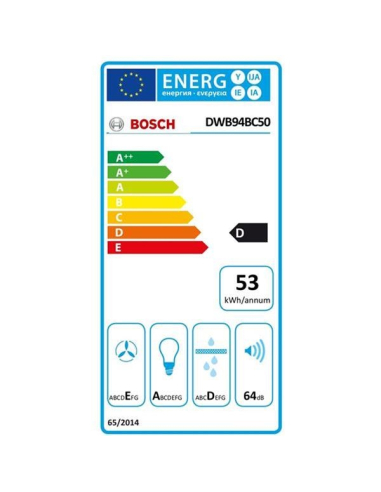 330 m3-3 vitesses-Boutons poussoirs-Filtres métal-L 90 cm-Eclairage LED-Décor Box-Inox - BOSCH