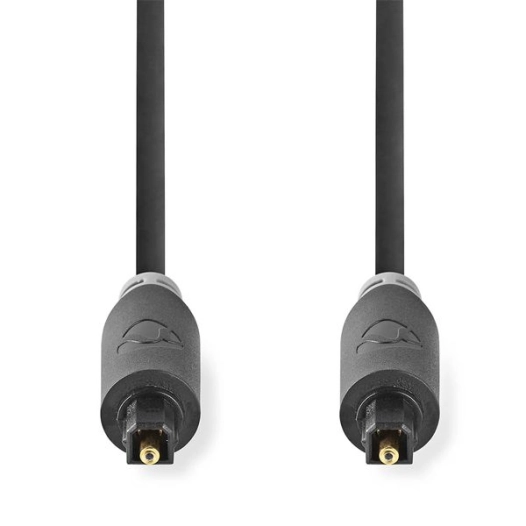 Câble audio optique TosLink Male TosLink Male 2.00 m Rond PVC Anthracite Boite avec Fenêtre - NEDIS