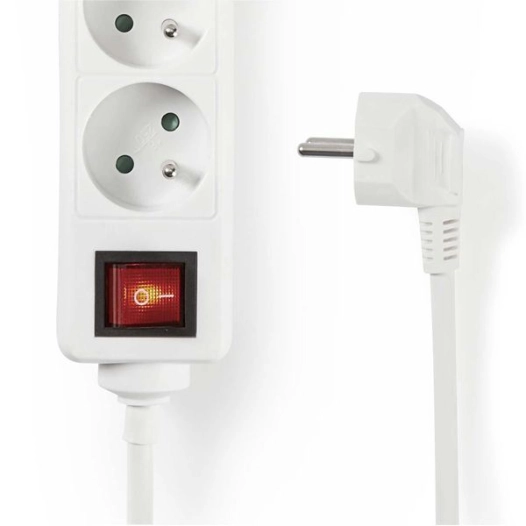 BLOC 6 PRISES AVEC INTERRUPTEUR Type E (CEE 7/6) 1.50 m 3680 W 16 A Type de mise à la terre: Broche terre 230 - NEDIS
